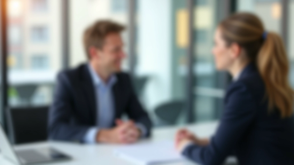 Geschäftsgespräch zwischen zwei Personen im modernen Konferenzzimmer