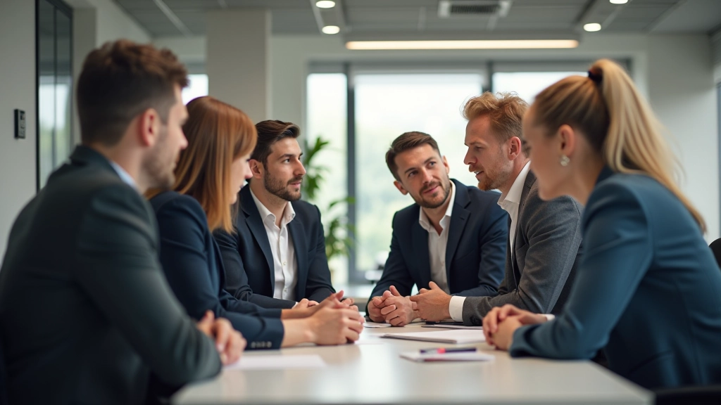 Team von diversen Fachkräften in modernem Büroumfeld, Zusammenarbeit und Kreativität